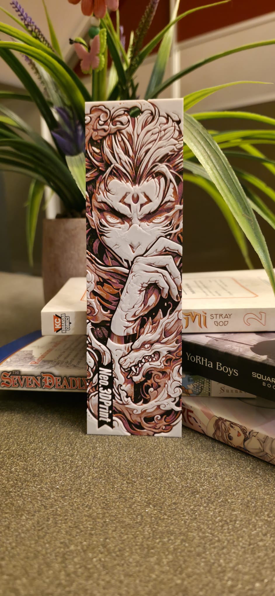 Semn de carte 3D Anime multicolor