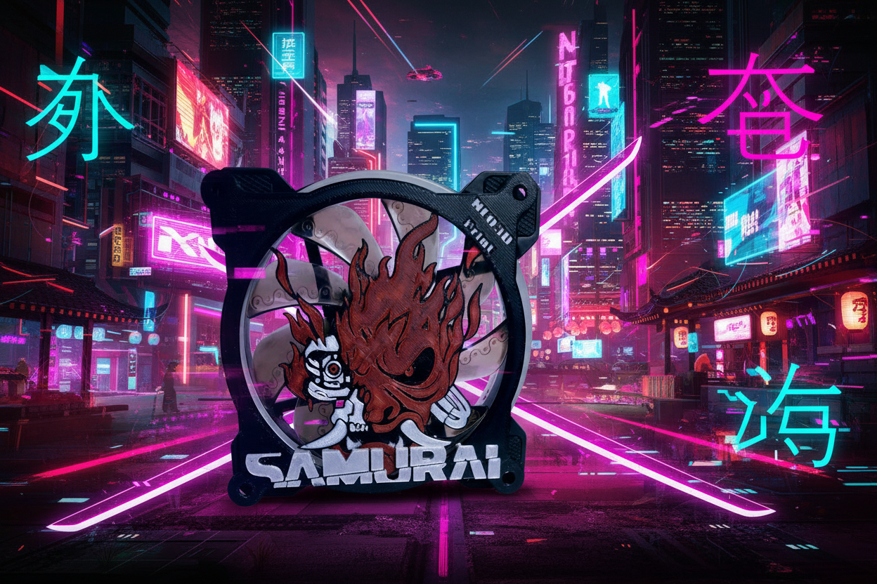 Cyberpunk Samurai Fan Grill