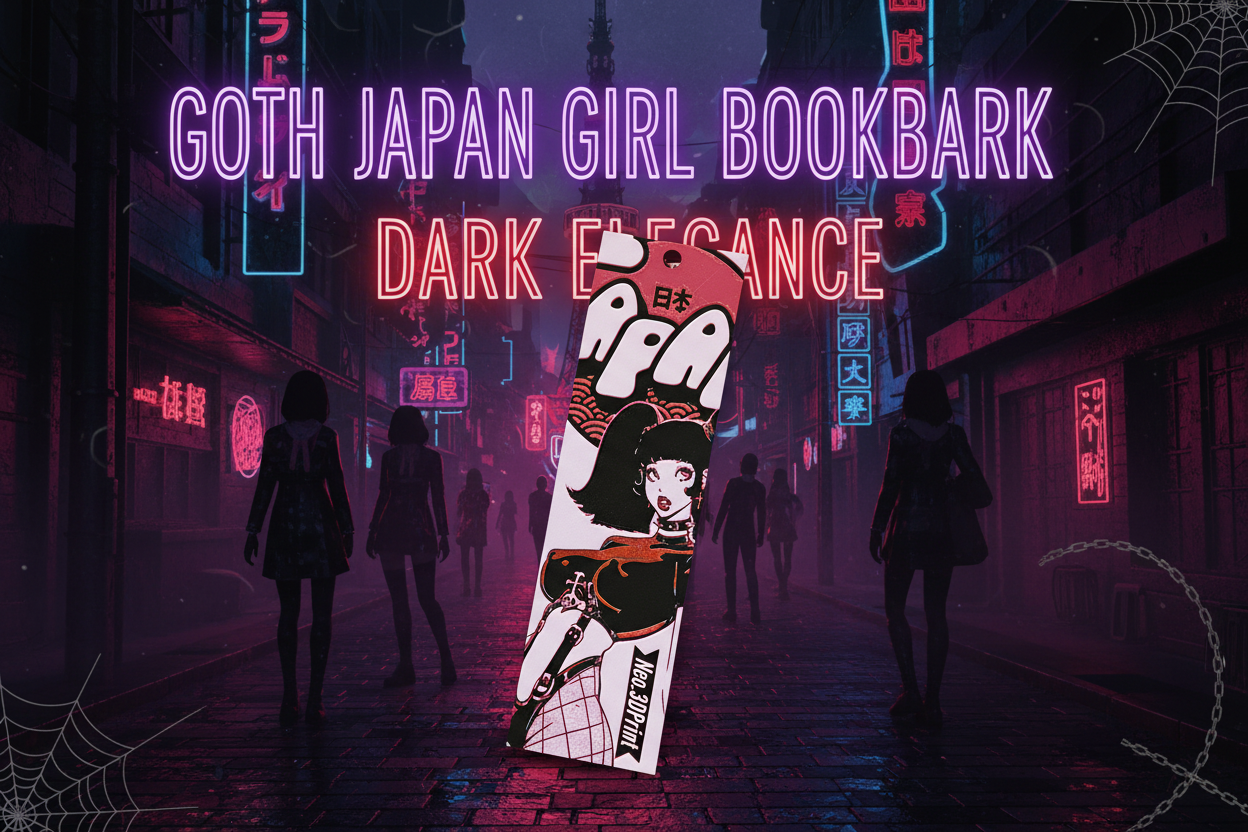 Goth Japan Girl 3D Bookmark Banner