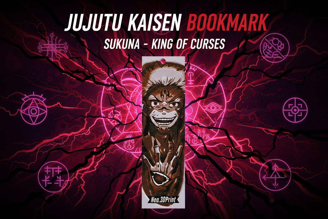 Jujutsu Kaisen Sukuna 3D Bookmark Banner